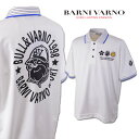 バーニヴァーノ 半袖ポロシャツ メンズ 春夏用 白 M L kpl3926-01【 あす楽 送料無料 】[ BARNI VARNO バーニバーノ ヴァーノ 半袖...