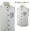 バーニヴァーノ ベストブルゾン メンズ 春夏用 白 M L kvs4009-02【 あす楽 送料無料 】[ BARNI VARNO ..