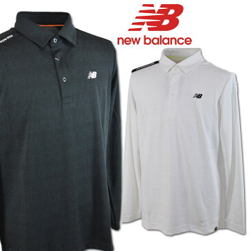 ニューバランス 長袖ポロシャツ メンズ 秋冬用 白 黒 M L LL 012-2269003【 あす楽 送料無料 】 [ new balance ゴルフウェア ゴルフ golf 長袖 ポロシャツ ポロ ストレッチ 大きいサイズ かっこいい ギフト プレゼント 紳士 ]