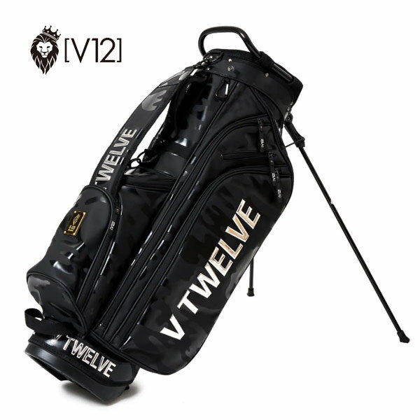 V12 キャディバッグ メンズ 9インチ v122221cb03【 あす楽 送料無料 】[ ヴィトゥエルヴ スタンド式 9型 BLACK OUT 9 ゴルフバッグ キャディバック ギフト golf ゴルフ 新作 プレゼント レア ]