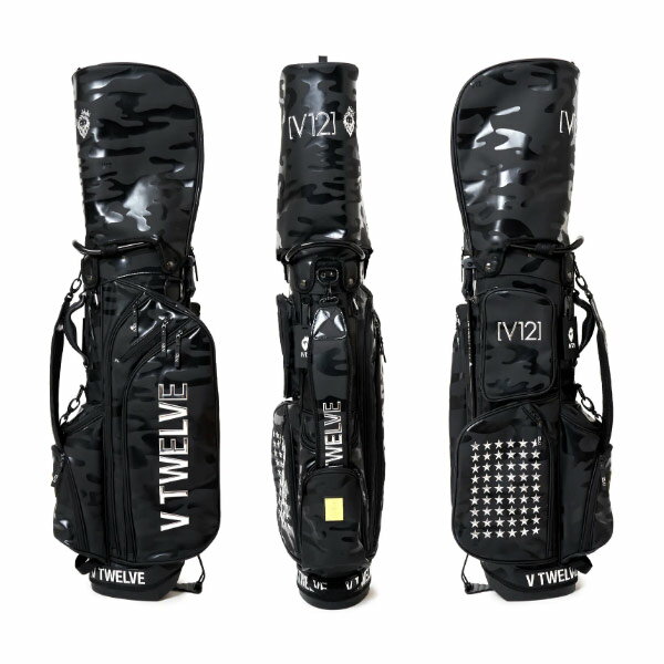 V12 キャディバッグ メンズ 9インチ v122221cb03【 あす楽 送料無料 】[ ヴィトゥエルヴ スタンド式 9型 BLACK OUT 9 ゴルフバッグ キャディバック ギフト golf ゴルフ 新作 プレゼント レア ]