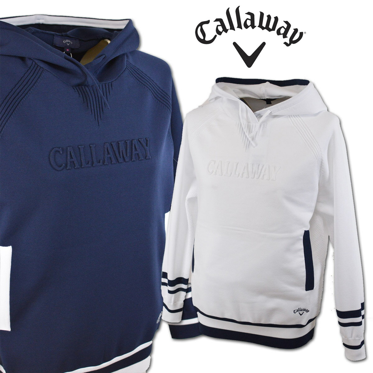 キャロウェイ パーカー レディース 春夏用 白 紺 S M L c23118200【 あす楽 送料無料 】[ Callaway ゴルフウェア ウェア 長袖 パーカー かわいい おしゃれ 新作 ギフト プレゼント セール アウトレット ]