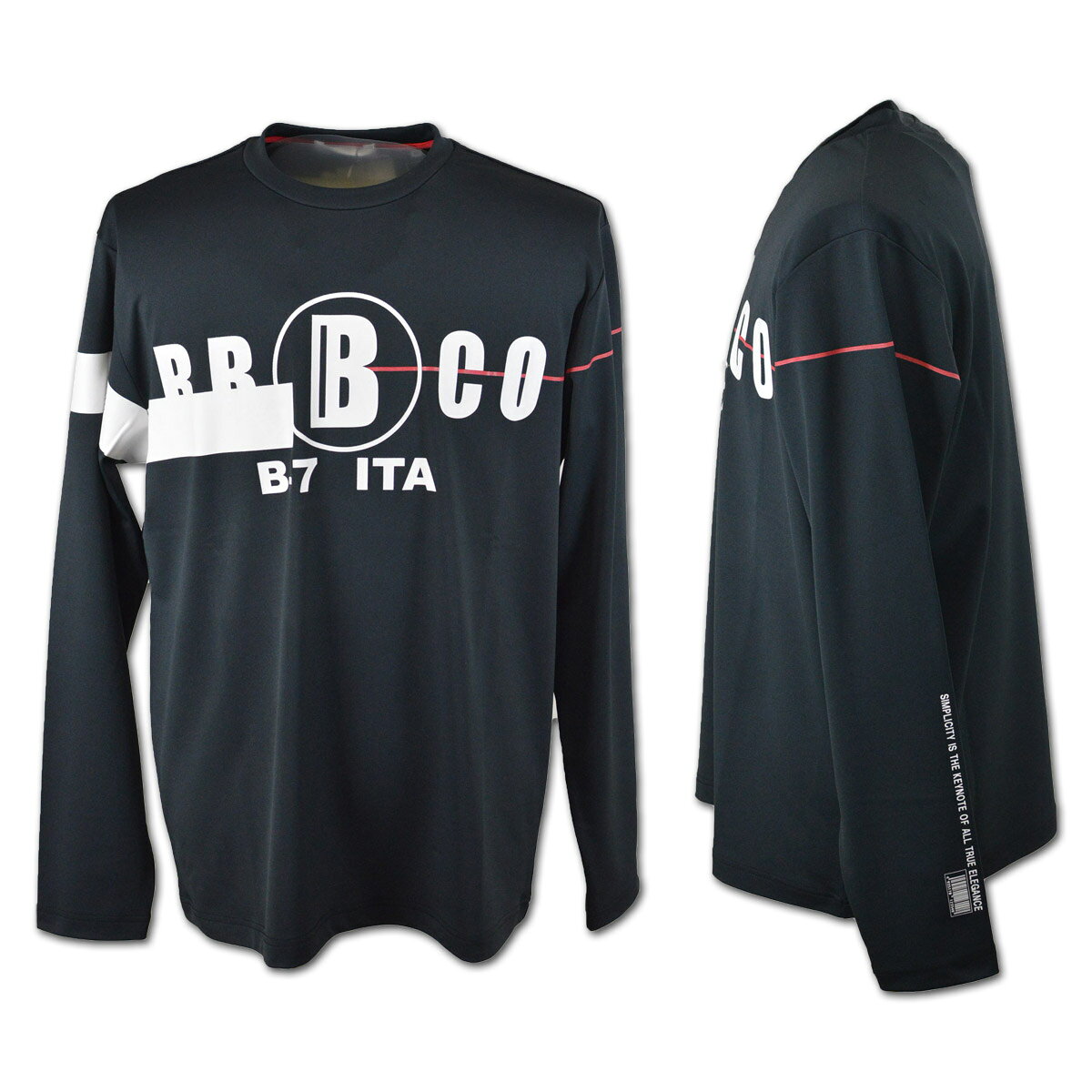 ビビコ 長袖Tシャツ メンズ 秋冬用 紺 黒 赤 M L LL 25-1503-01【 あす楽 送料無料...