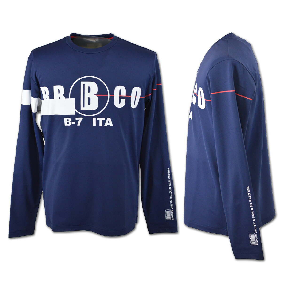 ビビコ 長袖Tシャツ メンズ 秋冬用 紺 黒 赤 M L LL 25-1503-01【 あす楽 送料無料...