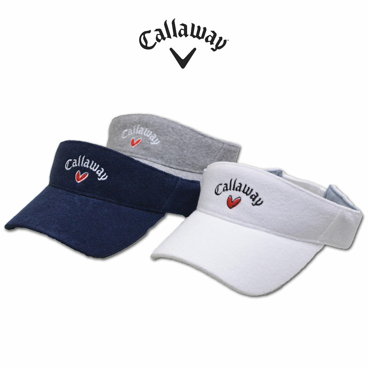 キャロウェイ サンバイザー レディース グレー 白 紺 c23191220【 あす楽 】 [ callaway ゴルフウェア ゴルフ golf キャラウェイ スポーツ バイザー おしゃれ かわいい ギフト プレゼント 母の日 ]