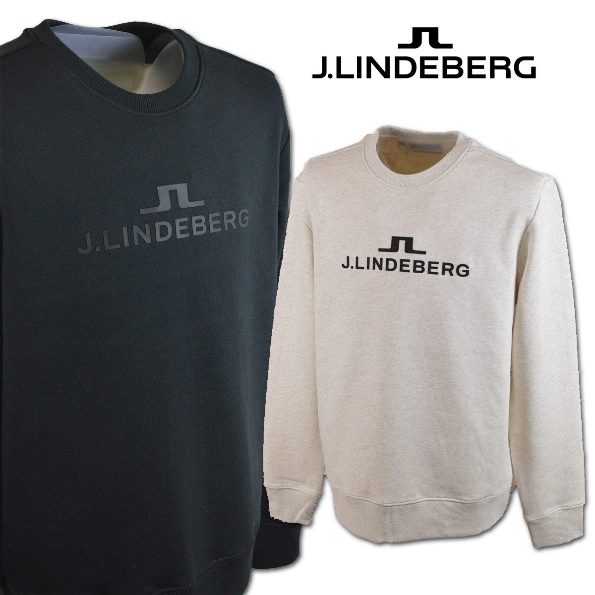 J.リンドバーグ トレーナー メンズ 春夏用 ベージュ 黒 S M L 071-31322【 あす楽 送料無料 】 [ J.LINDEBERG Jリンドバーグ ジェイリンドバーグ ゴルフ ウェア ゴルフウェア 長袖 カジュアル 新作 ギフト プレゼント 即納 ]