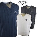 キャロウェイ ニットベスト メンズ 春夏用 白 紺 黒 M L LL c24119100【 あす楽 送料無料 】 callaway ゴルフウェア ゴルフ golf キャラウェイ ベスト Vネック 大きいサイズ かっこいい ギフト キャロウェイアパレル プレゼント 父の日