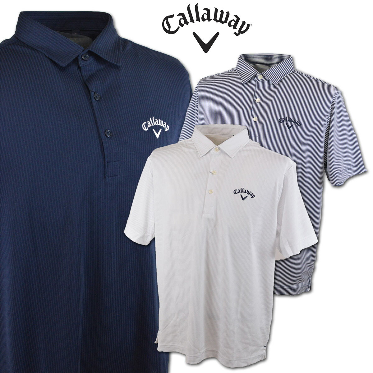 キャロウェイ 半袖ポロシャツ メンズ 春夏用 白 紺 M L LL c24134110【 あす楽 送料無料 】[ Callaway ゴルフウェア ウェア 半袖 ポロシャツ 吸汗速乾 ドライ かっこいい おしゃれ 新作 ギフト…