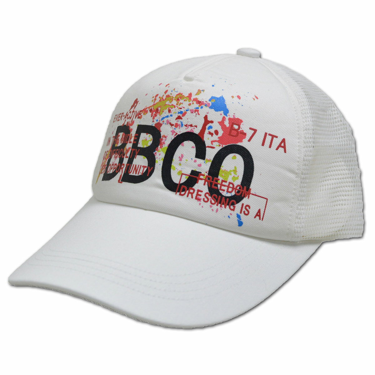 ビビコ キャップ帽子 メンズ 白 黒 31-0102-01【 あす楽 送料無料 】 [ BBCO 帽子 キャップ カーブキャップ メッシュ かっこいい おしゃれ プレゼント ギフト アンジェロジャパン クリスマス ]