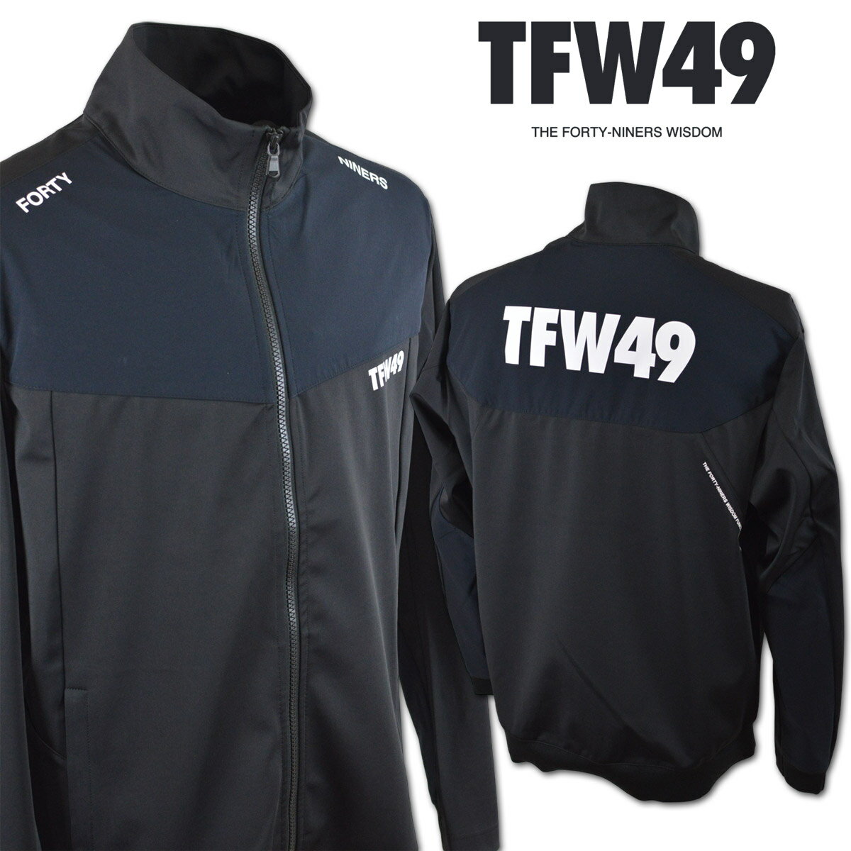 TFW49 ブルゾン メンズ 秋冬用 黒 M L t042420003【 あす楽 送料無料 】 [ ゴルフ ウェア ゴルフウェア 長袖 ストレッチ junhashimoto ジュンハシモト アウター 新作 ギフト プレゼント ]