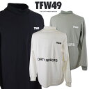 TFW49 長袖ハイネックシャツ メンズ 秋冬用 白 黒 M L LL t102420025【 あす楽 送料無料 】 [ ゴルフ ウェア ゴルフウェア 長袖 プ...