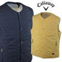 キャロウェイ ベストブルゾン メンズ 秋冬用 紺 ベージュ M L LL c24216101【 あす楽 送料無料 】 [ callaway ゴルフウェア ゴルフ...