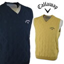 キャロウェイ ニットベスト メンズ 秋冬用 紺 ベージュ M L LL c24219100【 あす楽 送料無料 】 [ callaway ゴルフウェア ニット ...