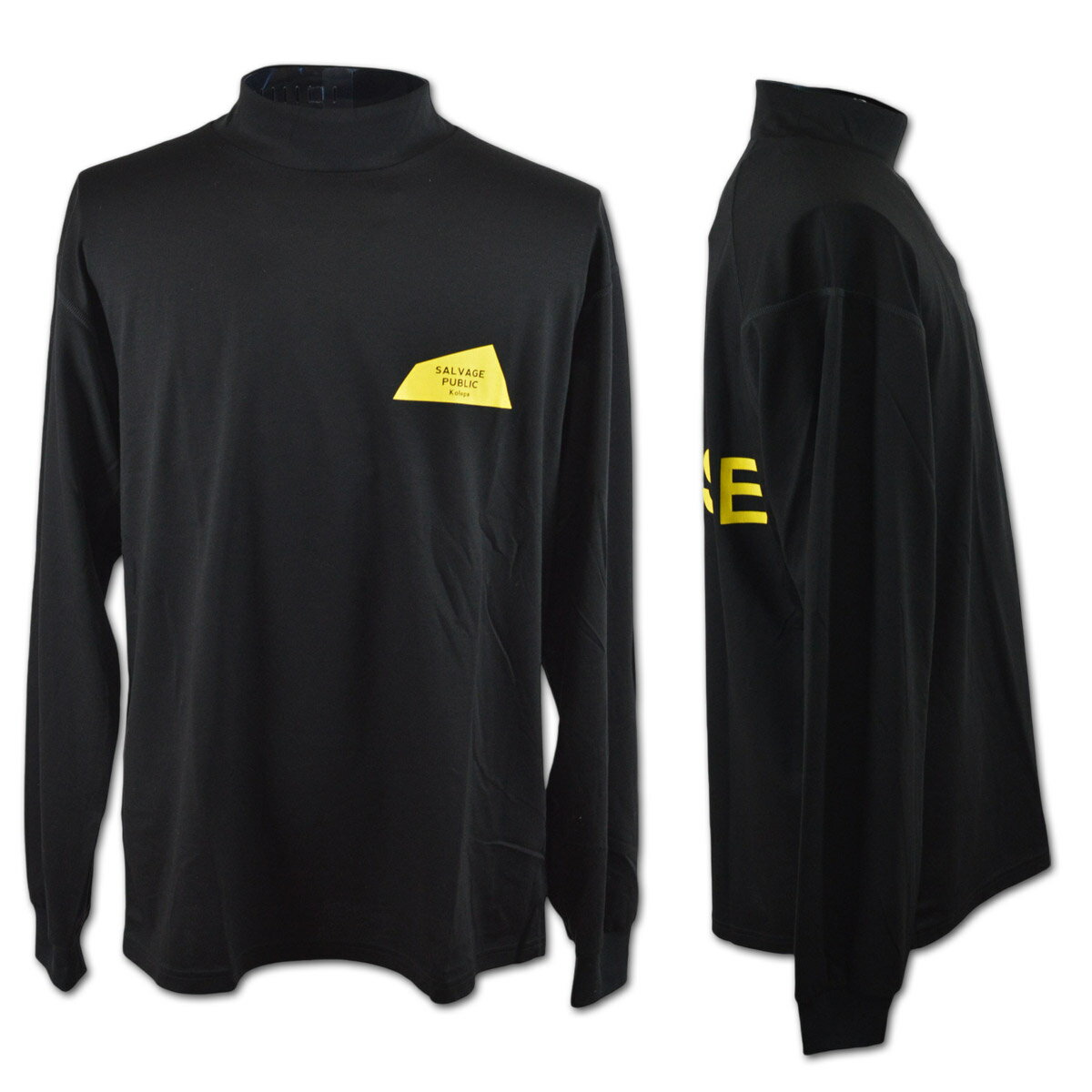 サルベージパブリックコレパ 長袖ハイネックシャツ メンズ 秋冬用 白 黒 M L LL svka4007【 あす楽 送料無料 】[ SALVAGE PUBLIC Kolepa ゴルフウェア 長袖 モックネック 長袖モック ス トレッチ かっこいい おしゃれ ギフト プレゼント セール アウトレット ]