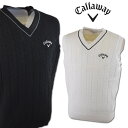 キャロウェイ ニットベスト メンズ 春夏用 白 黒 M L LL c25119100【 あす楽 送料無料 】 [ callaway ゴルフウェア ゴルフ gol...