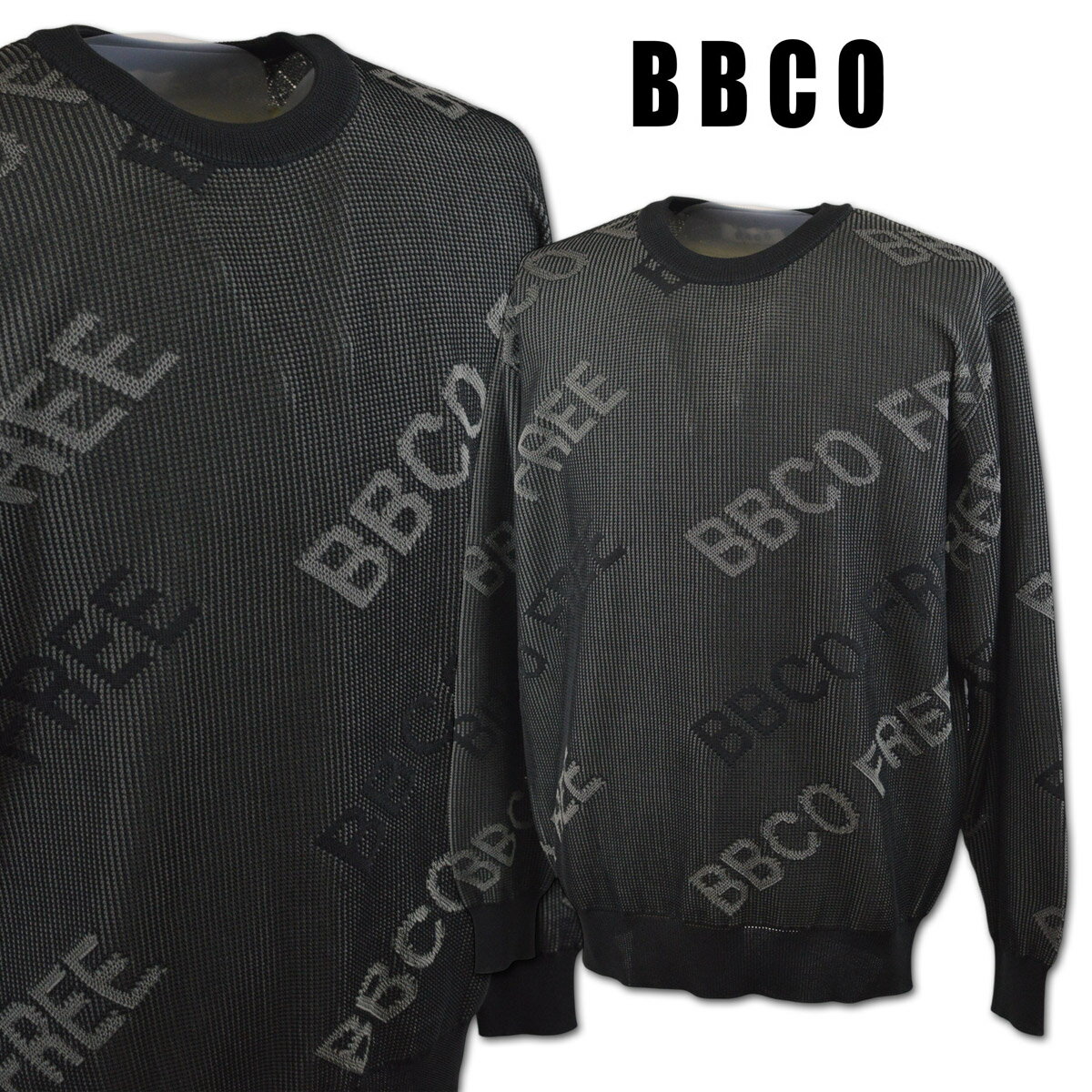 BBCO ビビコ サマーセーター メンズ 春夏用 黒 M L 51-7002-01-05【 あす楽 