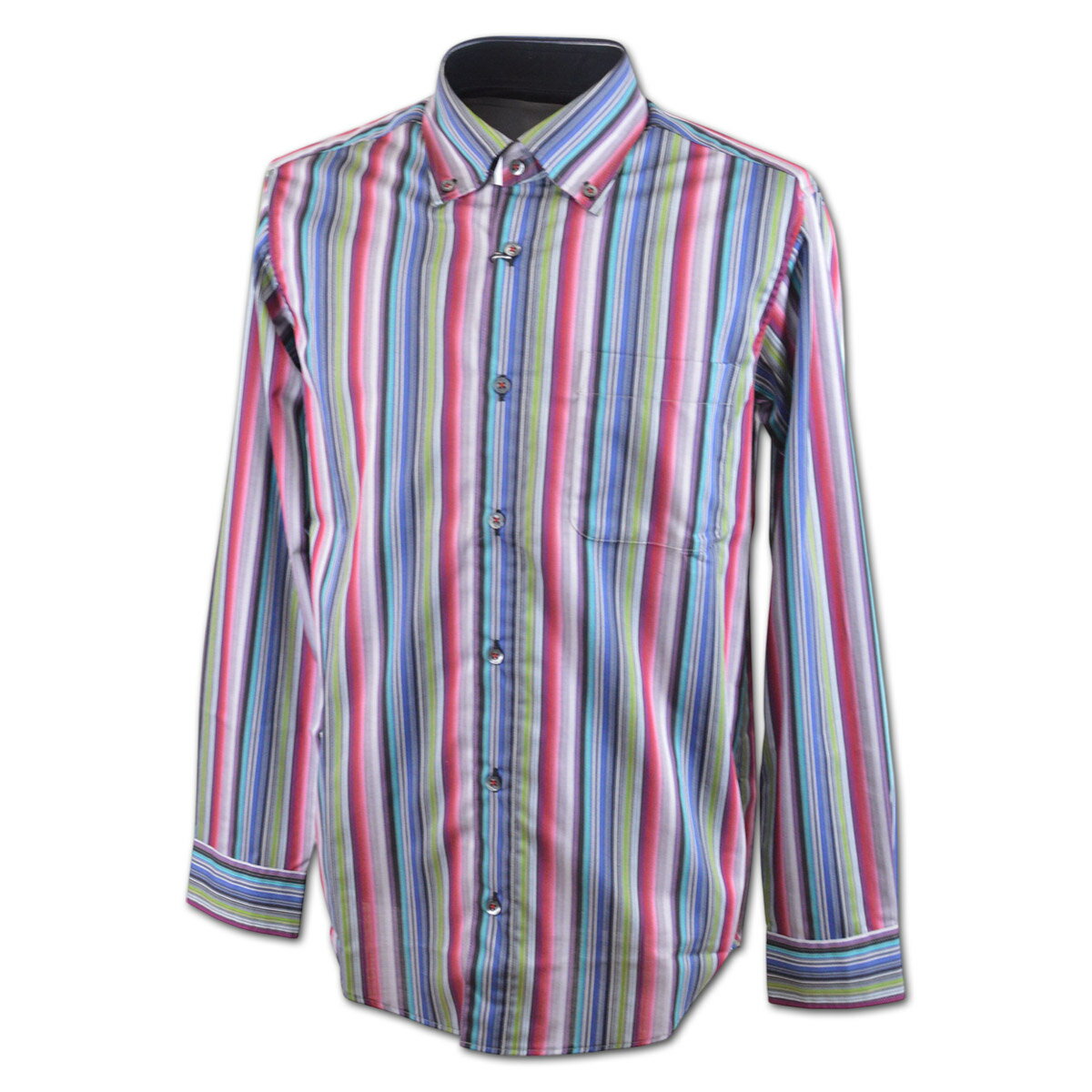 春夏/barassi MILANO/50(XL)サイズ/長袖シャツ ノーカラー 幾何学デニム ウエスタン 羽織り ダンガリー 新品 /グレー/m181/ 春夏⁄barassi MILANO⁄50(XL)サイズ⁄長袖シャツ カッタウェイ 清涼織り