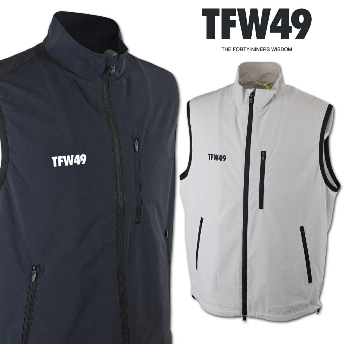 TFW49 ベスト メンズ 秋冬用 黒 グレー M L t042420012【 あす楽 送料無料 】 [ OCTA VEST ゴルフ ウェア ゴルフウェア 防寒...