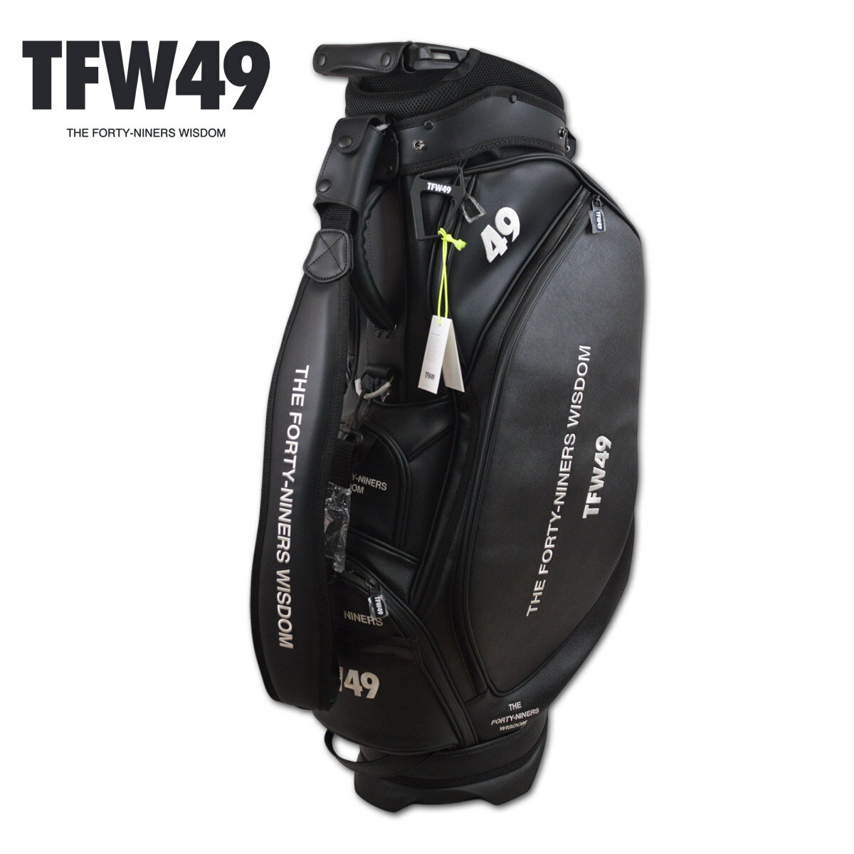 TFW49 キャディバッグ メンズ 黒 t132510009【 あす楽 送料無料 】 [ ゴルフ LEATER CADDIE BAG ゴルフバッグ 9インチ 9...