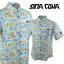 シナコバ 半袖シャツ メンズ 春夏用 青 M L 25124540-920【 あす楽 送料無料 】[ SINACOVA 半袖 麻 シャツ スポーツ ゴルフ マリ...