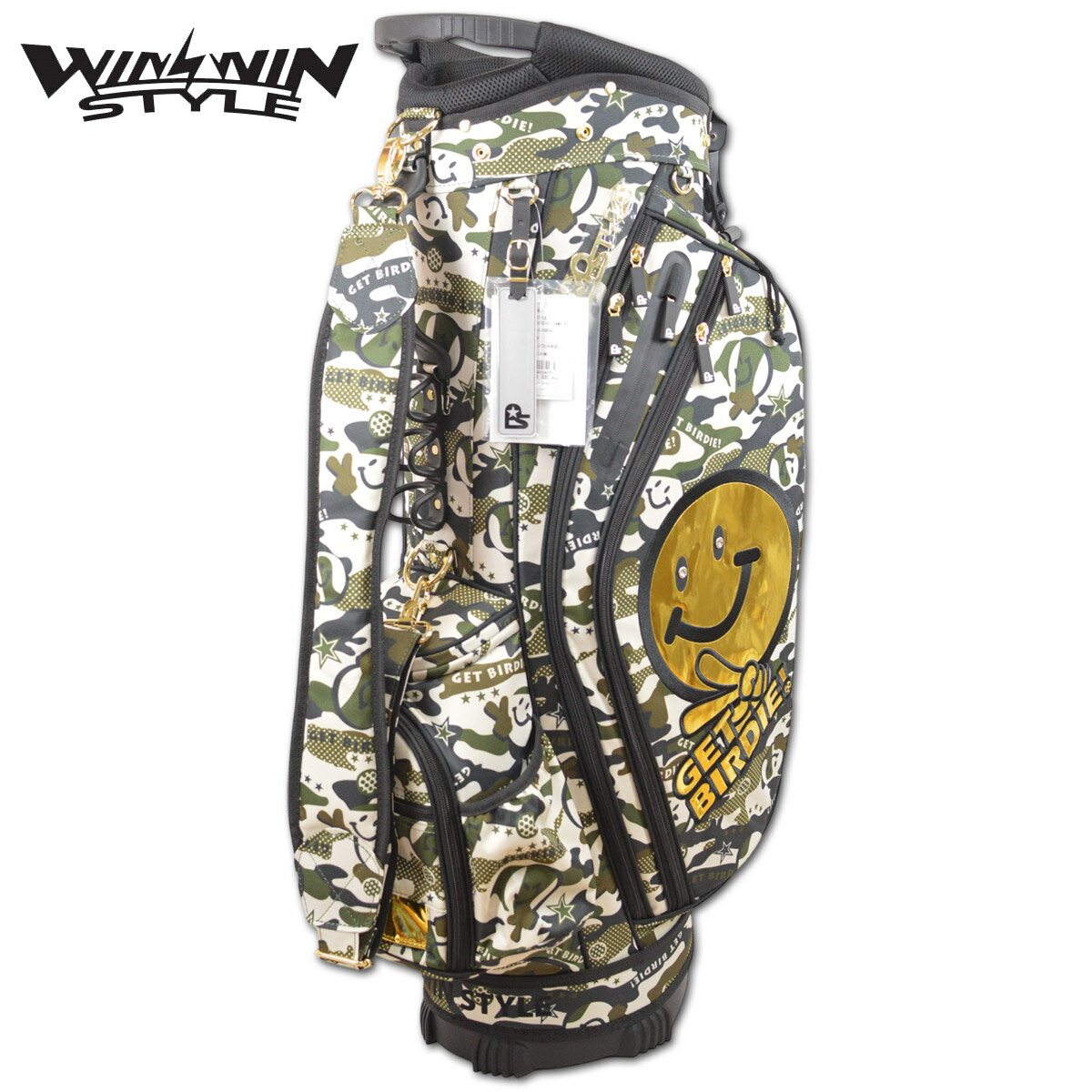 ウィンウィンスタイル キャディバッグ スタンド式 カーキ cb-167【 あす楽 送料無料 】 [ WINWIN STYLE ゴルフ キャディバック ゴルフバッ...