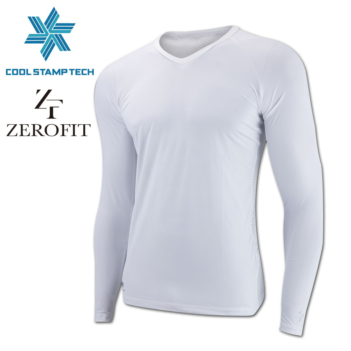 ゼロフィット ICE MESH アイスメッシュ Vネック長袖アンダーウェア メンズ レディース 夏用 白 紺 S M L LL icemesh-v【 あす楽 送料無料 】[ ZEROFIT Vネック ドライ golf 夏 ZF インナー ゴルフ イオンスポーツ ゴルフウェア プレゼント ]