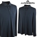 J.リンドバーグ 長袖ポロシャツ メンズ 秋冬用 黒 S M 071-24912-19【 あす楽 送料無料 】 [ J.LINDEBERG Jリンドバーグ ジェ...