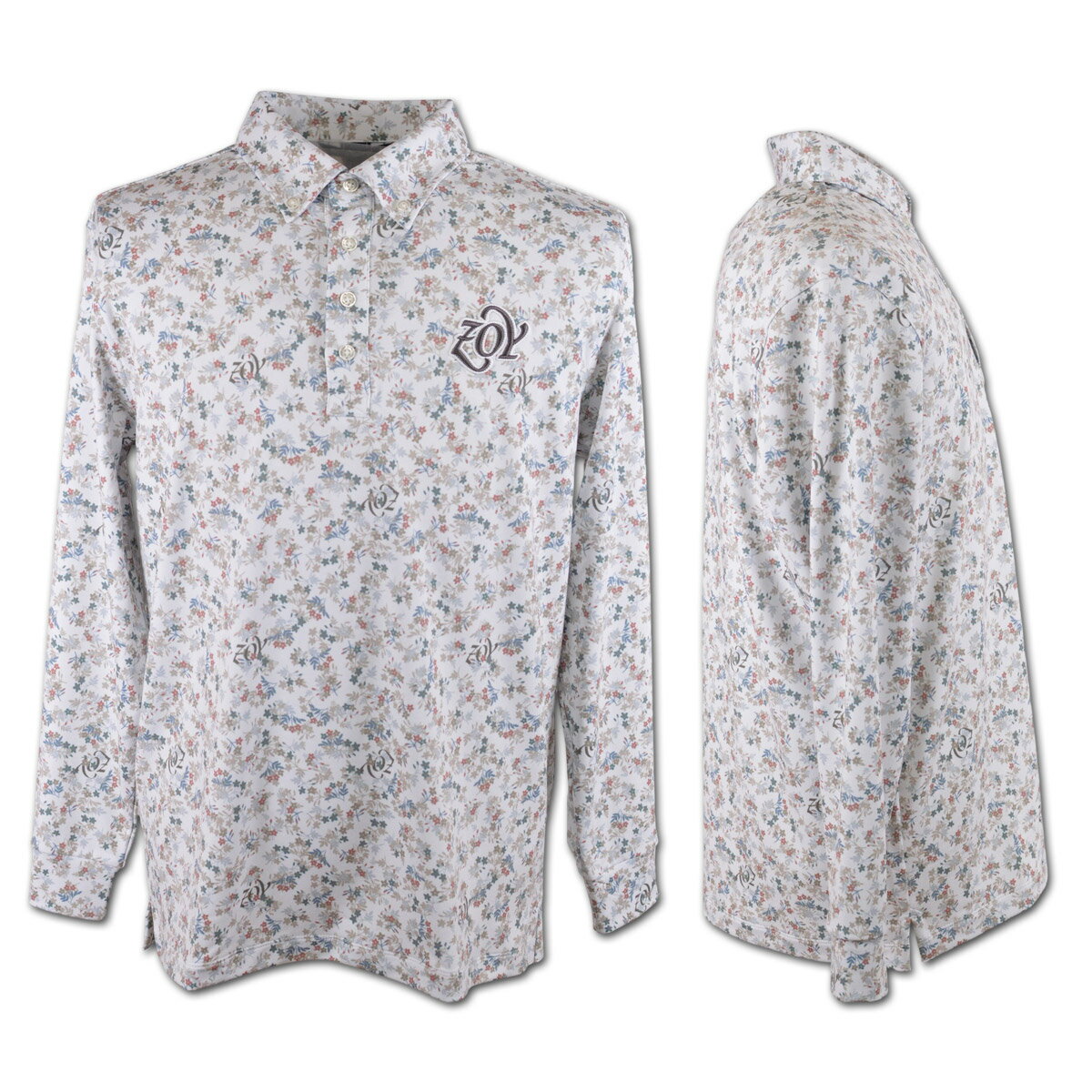 ZOY 長袖ポロシャツ メンズ 秋冬用 紺 白 M L 071454014【 あす楽 送料無料 】[ ゾーイ ゾイ ゴルフウェア 長袖 ポロシャツ ポロ ストレッチ 吸汗速乾 ドライ ゴルフ かっこいい おしゃれ golf 高級 レア プレゼント ギフト 即納 ]