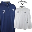 キャロウェイ 長袖ポロシャツ メンズ 秋冬用 紺 白 M L LL c25233100【 あす楽 送料無料 】 [ callaway ゴルフウェア ゴルフ go...