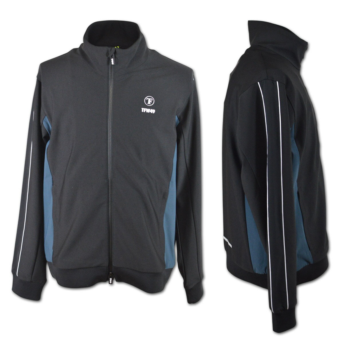 TFW49 ブルゾン メンズ 秋冬用 黒 M L LL t042520003【 あす楽 送料無料 】 [ ゴルフ ウェア ゴルフウェア 長袖 ストレッチ 吸汗速乾 ドライ 接触冷感 SPORTY TRACK JACKET junhashimoto ジュンハシモト カジュアル 新作 ギフト プレゼント 即納 ]