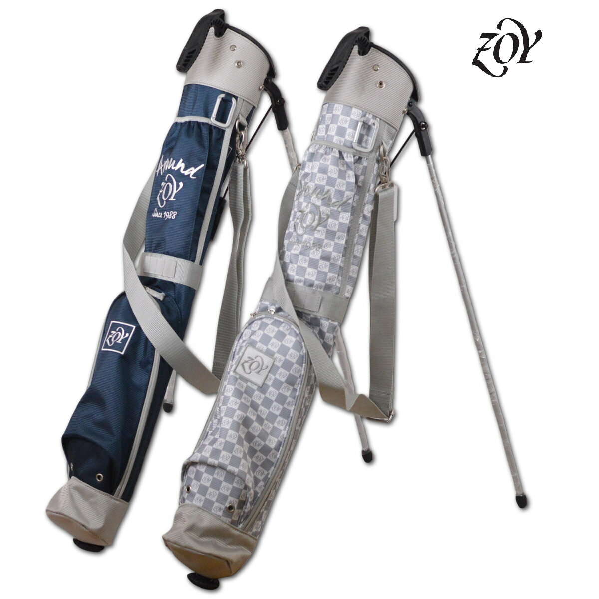 ZOY セルフスタンドバッグ メンズ レディース 白 紺 071749863【 あす楽 送料無料 】[ ゾーイ ゾイ ゴルフウェア 2分割 クラブケース セルフバッグ かっこいい おしゃれ golf 高級 レア プレゼント ギフト ]