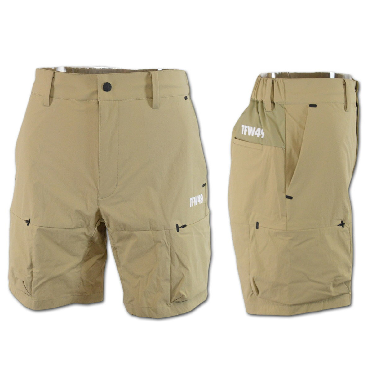 TFW49 ショートパンツ メンズ 春夏用 黒 ベージュ チャコール M L LL t072610009【 あす楽 送料無料 】 [ ゴルフ ウェア ゴルフウェア LIGHT CARGO PANTS ジュンハシモト 短パン ハーフパンツ パンツ カーゴパンツ 吸汗速乾 ドライ 新作 ギフト プレゼント 夏 ] 2
