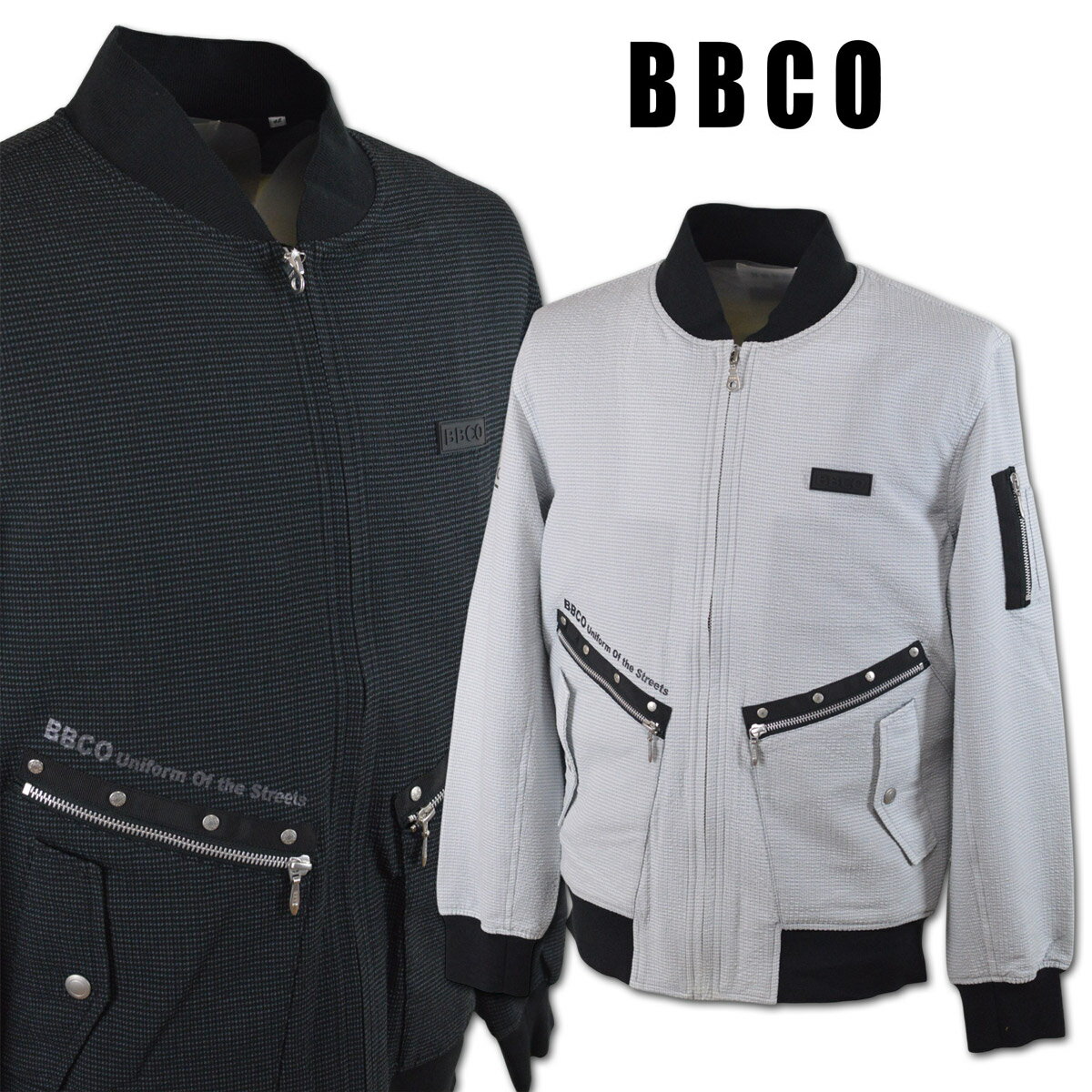 Rakuten - BBCO ビビコ ブルゾン メンズ 春夏用 黒 グレー M L LL 41-3101-01【 あす楽 送料無料 】 [ BBCO 長袖 ストレッチ 大きいサイズ ゴルフ かっこいい おしゃれ ゆったり プレゼント ギフト 父の日 ]