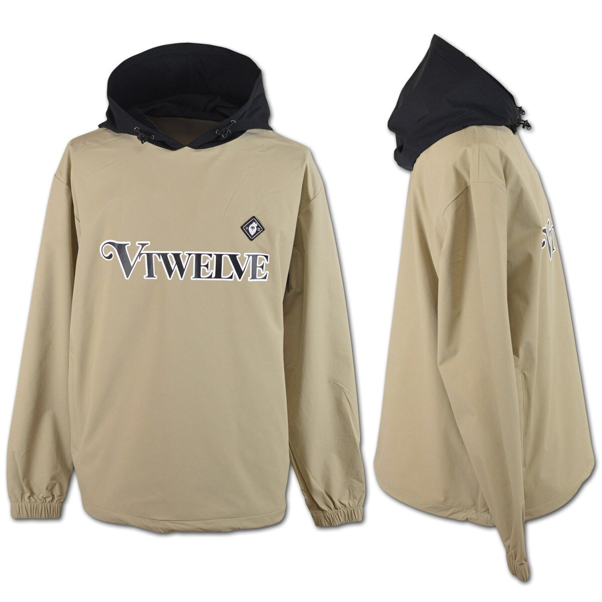 V12 パーカー メンズ 春夏用 ベージュ M L LL v122610jk01【 あす楽 送料無料 】[ ヴィトゥエルヴ セットアップ 長袖 ストレッチ CORE HOODY プルオーバー ギフト かっこいい golf ゴルフ 新作 プレゼント レア 父の日 ]