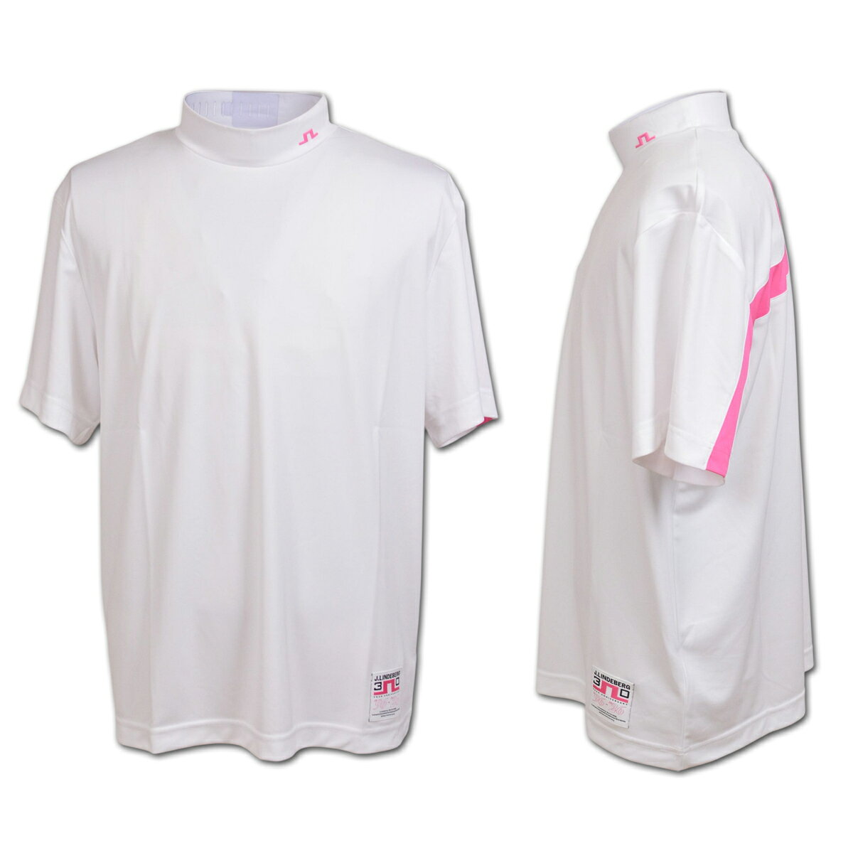 J.リンドバーグ 半袖ハイネックシャツ メンズ 春夏用 黒 白 S M L LL 071-25642【 あす楽 送料無料 】 [ J.LINDEBERG 半袖 シャツ モックネック モックシャツ Jリンドバーグ ジェイリンドバーグ ゴルフ ウェア ゴルフウェア 30Y Rory KV Mock Neck ギフト プレゼント ]