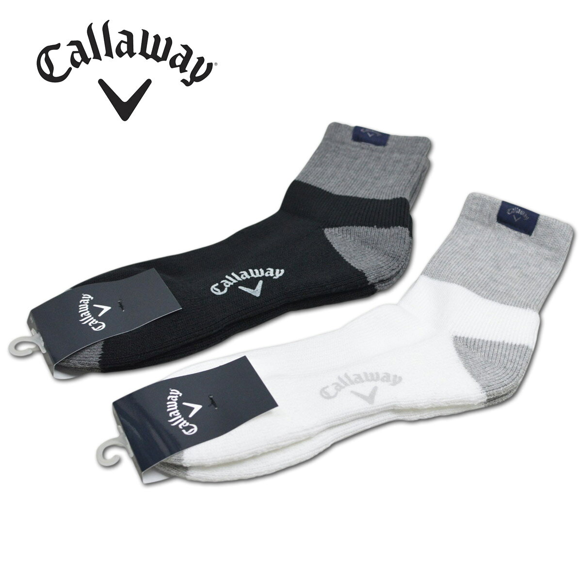 キャロウェイ ソックス メンズ 白 黒 c26293110【 あす楽 】 [ callaway ゴルフウェア ゴルフ golf キャラウェイ スポーツ 靴下 ショートソックス メール便可 おしゃれ かっこいい ギフト キャロウェイアパレル プレゼント ]