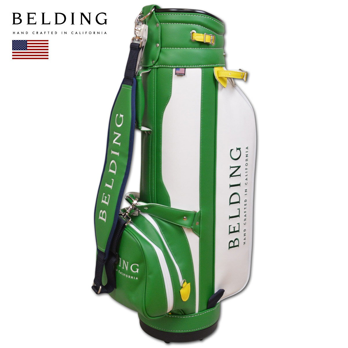 Candy Bag - BELDING キャディバッグ メンズ 白 緑 hbcb850176【 あす楽 送料無料 】[ ベルディング マスターズ オーガスタ 8.5 クラブハウス ゴルフ 8.5インチ 8.5型 6分割 ゴルフバッグ キャディバック かっこいい おしゃれ golf 高級 レア 限定 即納 父の日 ]