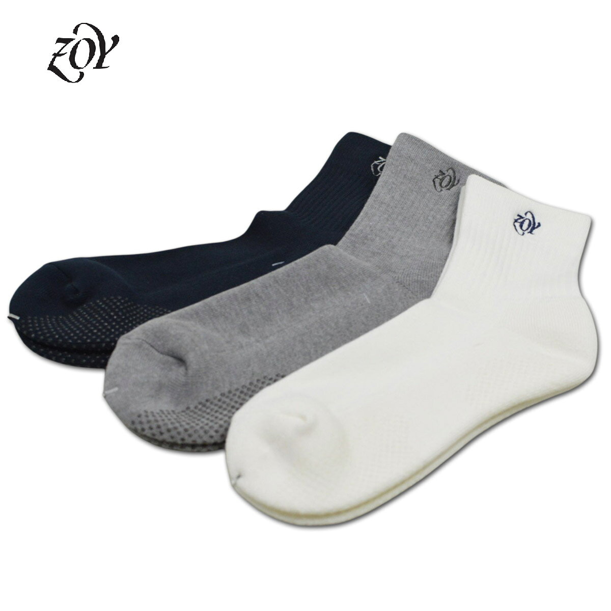 ZOY ソックス メンズ 紺 グレー 白 071718856【 あす楽 】[ ゾーイ ゾイ 靴下 かっ...