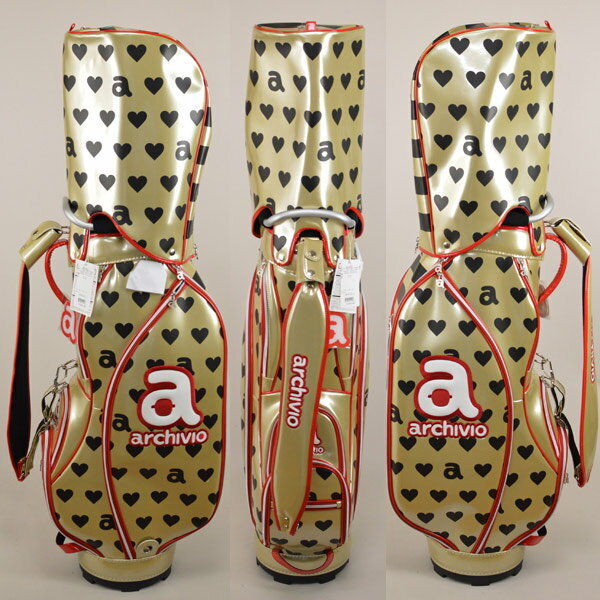 アルチビオ キャディバッグ レディース シルバー ゴールド 810909【 あす楽 送料無料 】 [ archivio ゴルフ ゴルフウェア ゴルフバッグ ゴルフ バッグ エナメル 8インチ レディス かわいい おしゃれ キュート レア 母の日 限定 キャディーバッグ ]