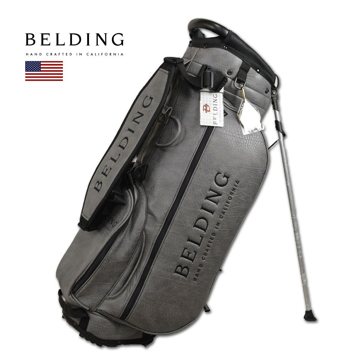 ゴルフ スタンドバッグをお探しの方のための専門サイト Belding キャディバッグ メンズ グレー スタンド式 Hbcb あす楽 送料無料 ベルディング ゴルフ スタンド 8 5インチ 5分割 サンバード 2 0 スタンドバッグ ゴルフバッグ キャディバック かっこいい
