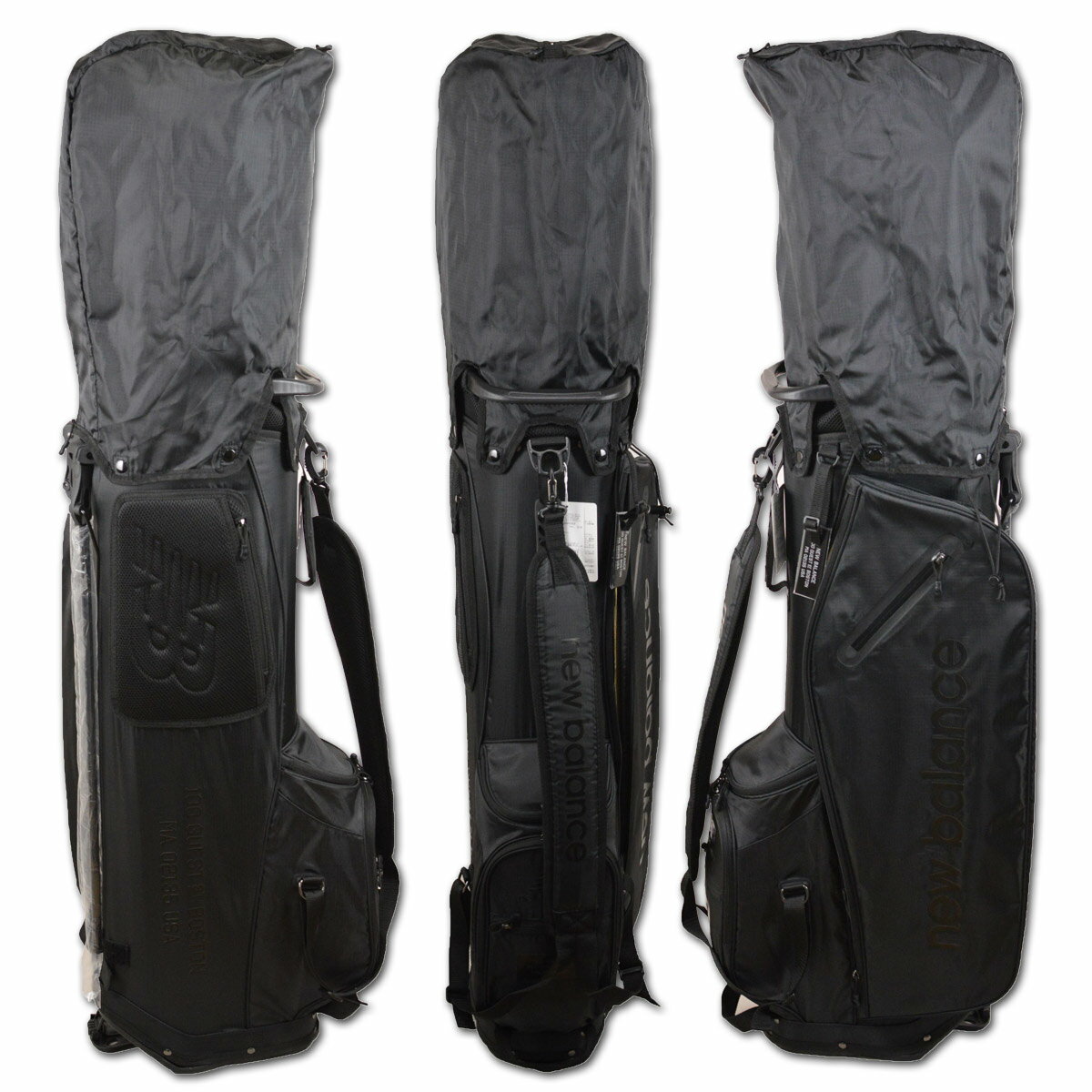 ニューバランス キャディバッグ スタンド式 メンズ 白 黒 9インチ 012-1980003【 あす楽 送料無料 】[ new balance 9型 6分割 46インチ対応 ゴルフバッグ ギフト かっこいい おしゃれ golf ゴルフ ウェア プレゼント レア 限定 キャディーバッグ 限定 ]