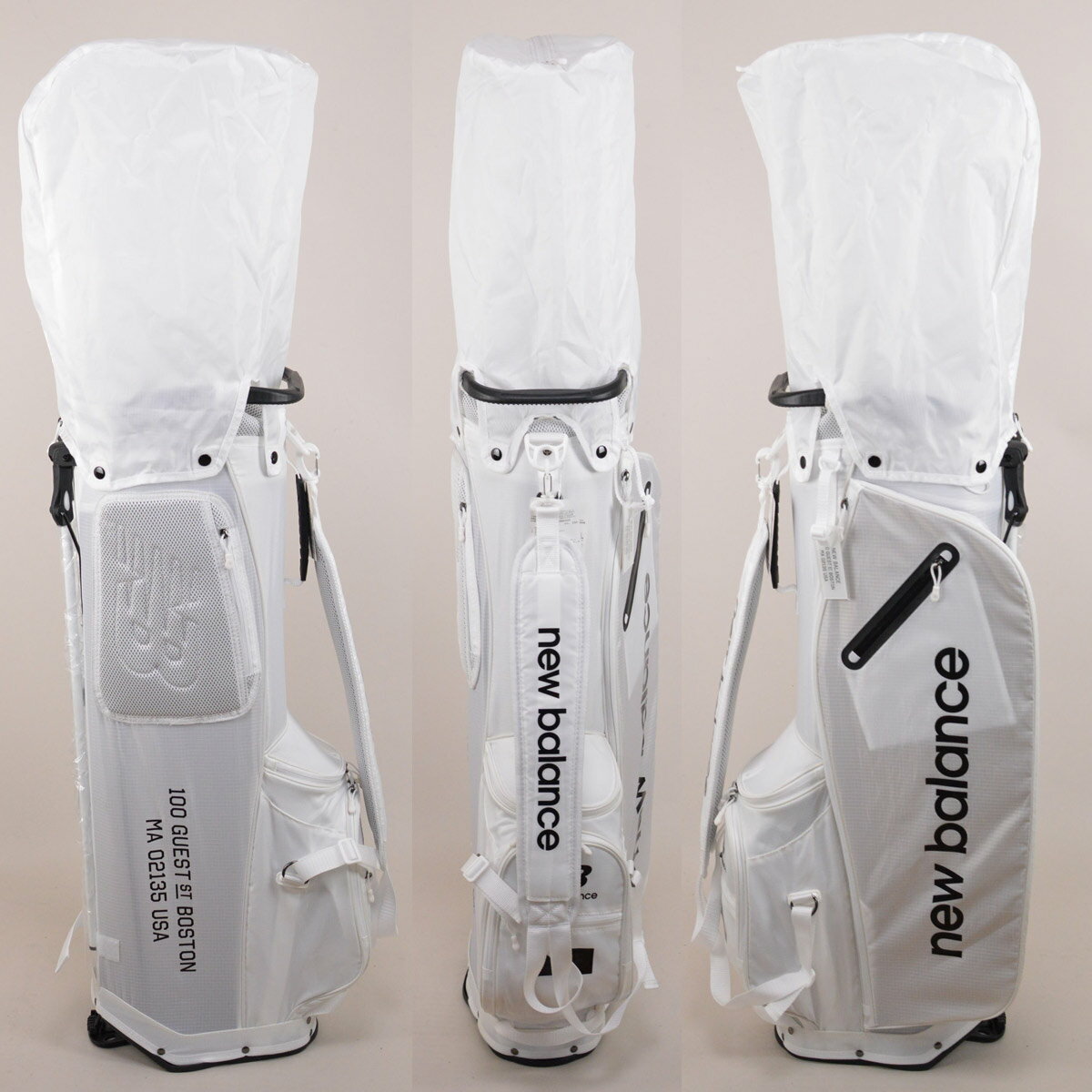 ニューバランス キャディバッグ スタンド式 メンズ 白 黒 9インチ 012-1980003【 あす楽 送料無料 】[ new balance 9型 6分割 46インチ対応 ゴルフバッグ ギフト かっこいい おしゃれ golf ゴルフ ウェア プレゼント レア 限定 キャディーバッグ 限定 ]