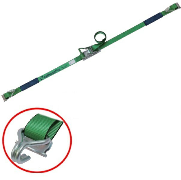 R5TPN05-6 オールセーフ T-ワンピース ナローフック仕様ラッシングベルト (固定:0.5m+調整:6m)|トラック用品 トラック用 ラッシングベルト ラッシング ベルト ガチャ 荷締機 荷締 荷物固定 荷物締め付け 荷崩防止 トラック輸送 運送用品 安全運行 オールセーフ