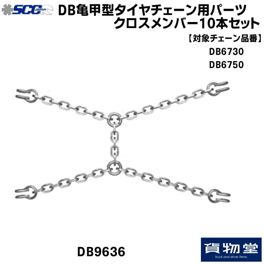 【11/30はエントリお得】DB9636 SCC 亀甲型タイヤチェーン用クロスメンバー|10本組|代引き不可|トラッ..