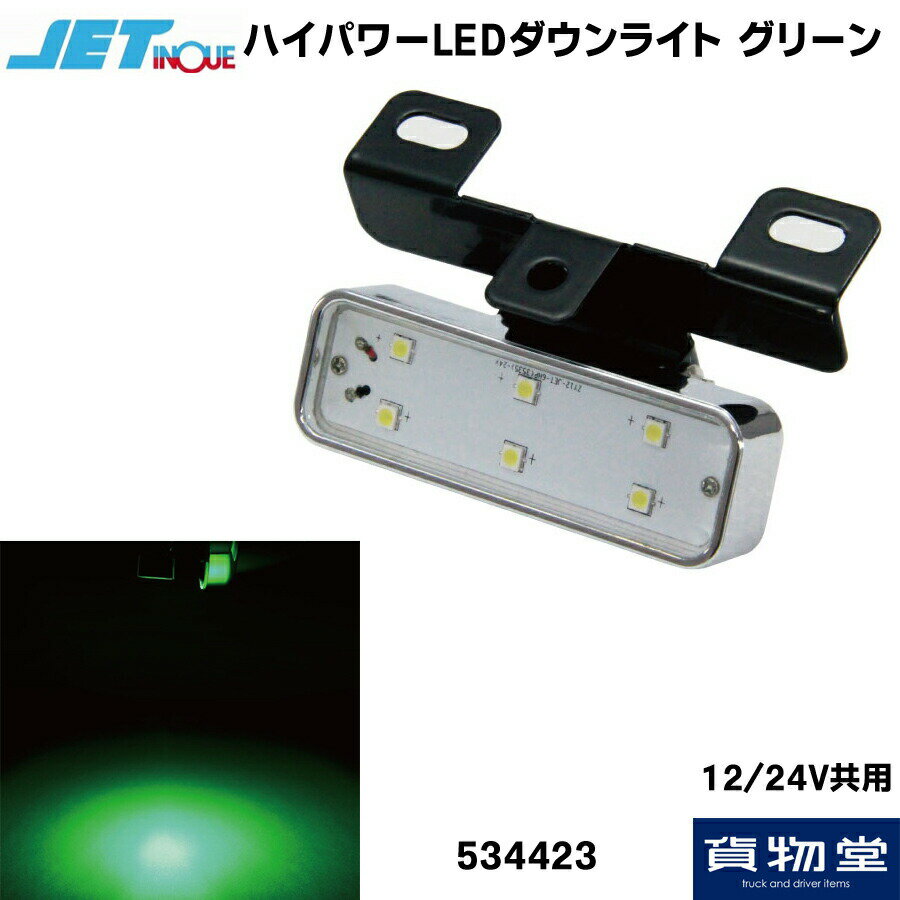534423 ハイパワーLEDダウンライトNEO グリーン 12/24V|トラック用品