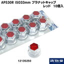 12135250 APS30R ISOプラナットキャップ レッド(10個入) トラック用品 トラック用 トラック パーマン ISO ナットキャップ メッキ クロームメッキ 33mm ナット 大型 トラック用ナットキャップ フロント リアー レッド 赤 反射板付き