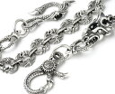 ロイヤルオーダー【公式】【ウォレットチェーン】HORN DRAGON HEAD WITH CABOCHON W/ MEDIUM REPTILE LINKS【要お...