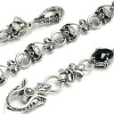 ロイヤルオーダー【公式】【ウォレットチェーン】Skulls with links in mouth and FDL with ONYX【要お見積もり商品】