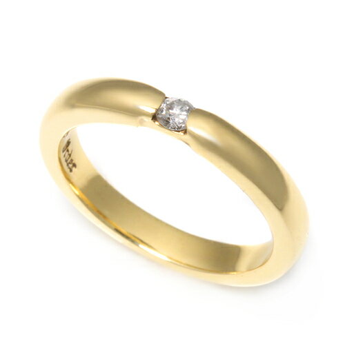 륪ڸۡڥ󥰡HALO RING w/1 DIAMOND 18K YELLOW GOLD size7-8.5 ROYAL ORDER