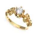 ロイヤルオーダー【公式】【リング】CELESTE (TINY VAMP) 1 CZ ONLY 18K YELLOWGOLD(US7-US8.5) 【ROYAL ORDER】